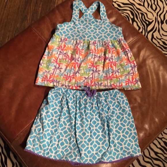 J Khaki two piece girls tank top with skirt - Picture 1 of 3